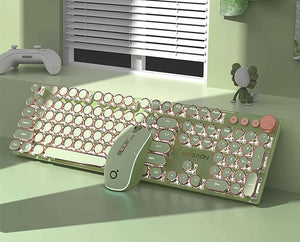 Retro Typewriter Wired Keyboard and Mouse Set 2