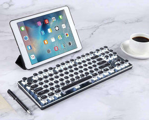 Retro Typewriter Bluetooth Keyboard - 87-Key - The PNK Stuff